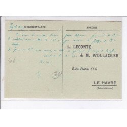 LE HAVRE: droguerie havraise L. Leconte et M. Wollacker magasins vente et d'expédition, entrepôt usine - très bon état