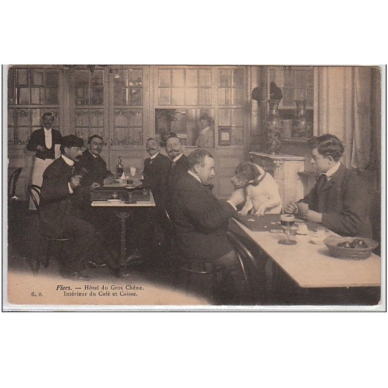 FLERS : Hôtel du Gros Chêne - Intérieur du Café et Caisse - Très bon état