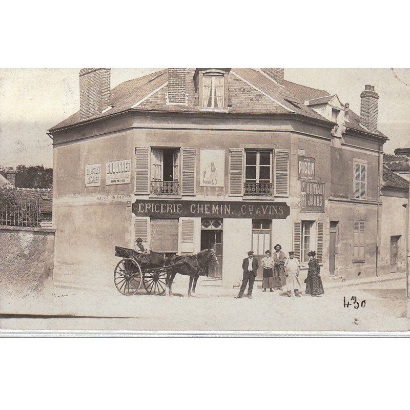 L'ISLE ADAM : CARTE PHOTO - Epicerie Chemin - Très bon état