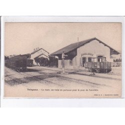 YSSINGEAUX: la gare, un train en partance pour le pont de l'enceinte - très bon état