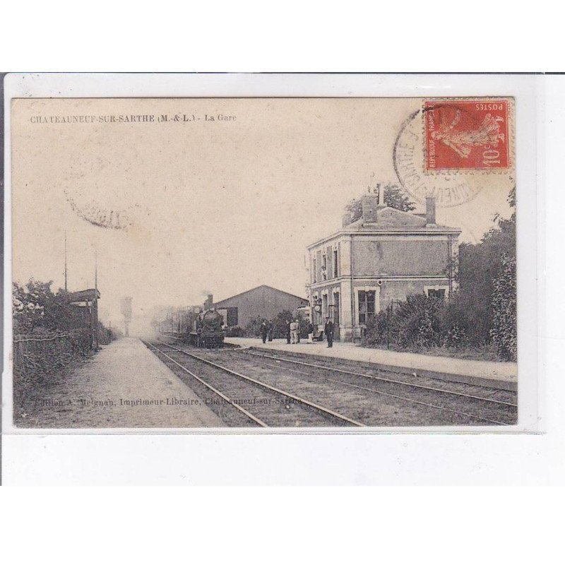 CHATEAUNEUF-sur-SARTHE: la gare - très bon état