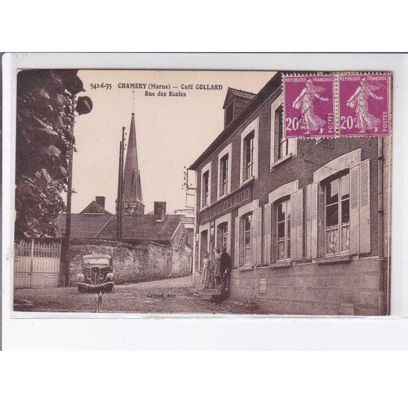 CHAMERY: café collard rue des écoles - état
