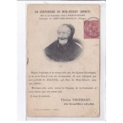 NANCY: la centenaire du mon-désert née le 26 septembre 1806 Thérèse Thiébaut - état