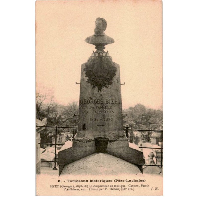 COMPOSITEUR: Carmen, tombeau historique Georges Bizet - très bon état