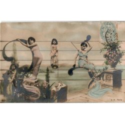 MUSIQUE: personnages sur une partition, artistique - très bon état