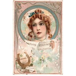 MUSIQUE: vue artistique femme partition -  état