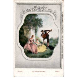 MUSIQUE: A. Brouillaud vêtements, lancret la leçon de musique, louvre - état