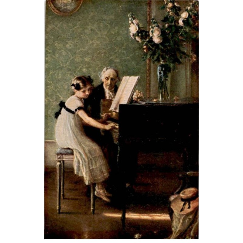 MUSIQUE: Jules-Alexis Muenier, la leçon de clavecin - très bon état