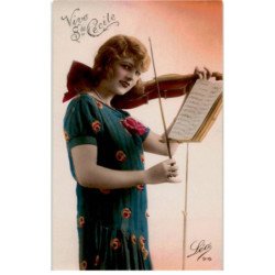 MUSIQUE: femme et violon - très bon état