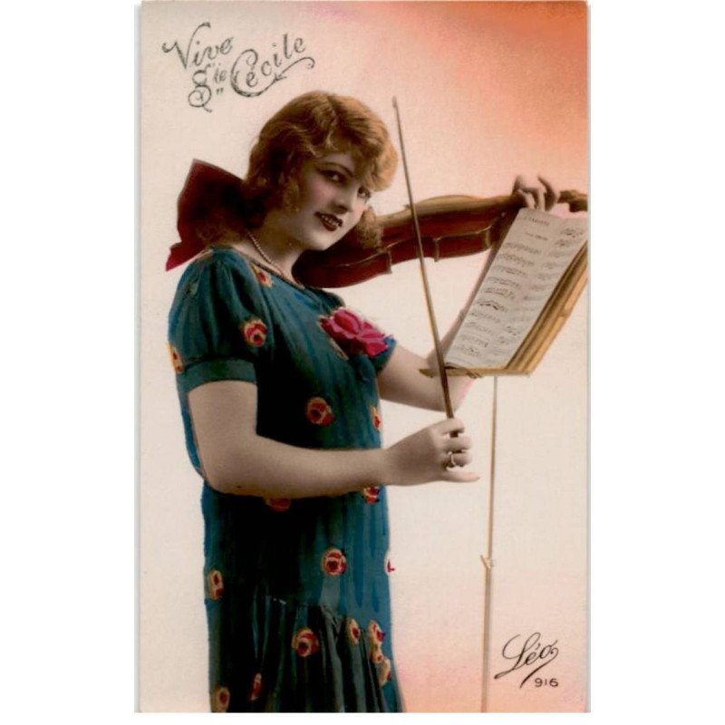 MUSIQUE: femme et violon - très bon état