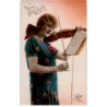 MUSIQUE: femme et violon - très bon état
