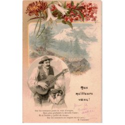 MUSIQUE: mes meilleurs voeux! guitariste, guitare - très bon état