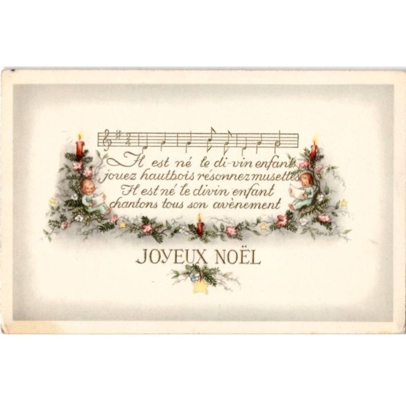 MUSIQUE: joyeux noël, il est né le divin enfant - très bon état