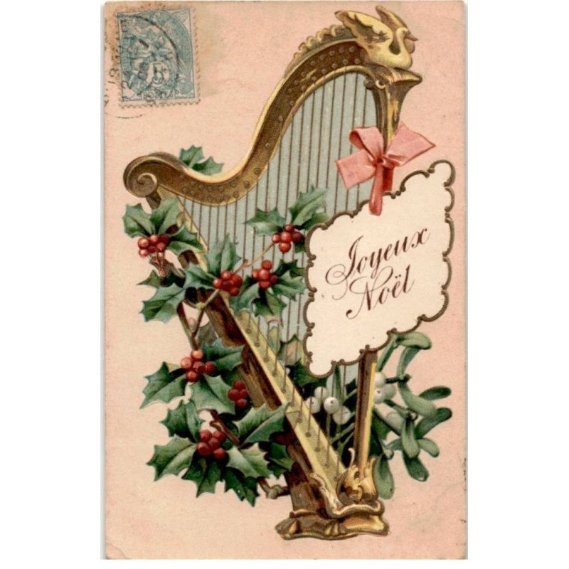 MUSIQUE: joyeux noël, harpe - très bon état