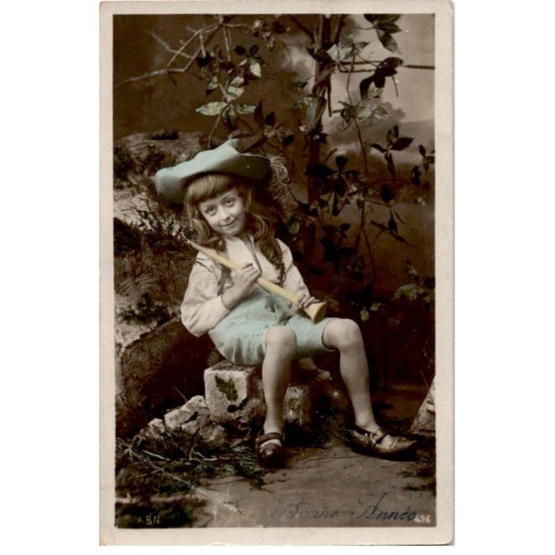 MUSIQUE: jeune fille et flute - très bon état