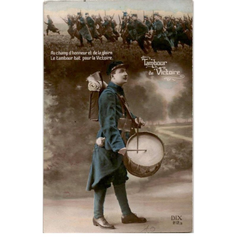 MUSIQUE: tambour de victoire, au champ d'honneur et de la gloire le tambour bat - très bon état