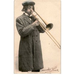 MUSIQUE: musiciens comiques, trombone à coulisse - état
