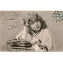 MUSIQUE: fille avec violon - état