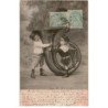 MUSIQUE: enfants et instrument à vent, cuivre - très bon état