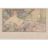 MUCHA Alphonse : lot de 2 cartes postales "Aube et Aurore" vers 1900 - bon état (légers défauts)