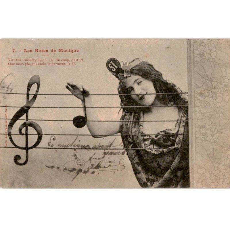 MUSIQUE: les notes de musique, vient la troisème ligne, ah! - très bon état