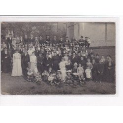 VALDAMPIERRE - carte photo - Mariage de grevistes le 10 Mai 1909 - très bon état