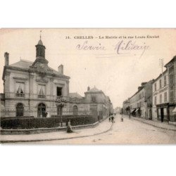 CHELLES: la mairie et la rue louis éterlet - très bon état