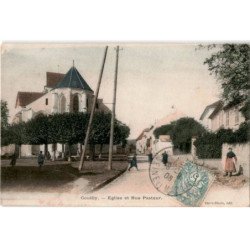 COUILLY: église et rue pasteur - état