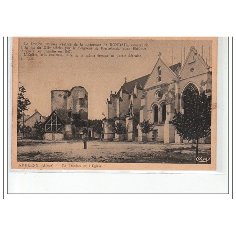 AMBLENY - Le donjon et l'église - Très bon état
