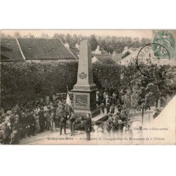 CRECY-en-BRIE: anniversaire de l'inauguration du monument de la défense - très bon état