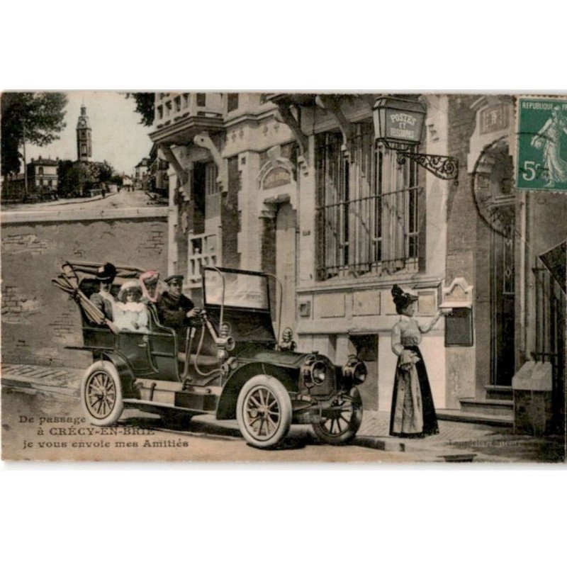 CRECY-en-BRIE: je vous envoie mes amitiés, voiture - très bon état