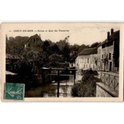 CRECY-en-BRIE: écluse et quai des tanneries - bon état