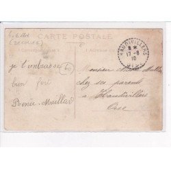 MERU - Place de l'Eglise occupée par les cuirassiers, le 1er Mai - état