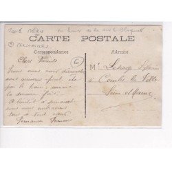 MERU - Carte photo - En haut de la rue L. Bloquet - Militaires - très bon état