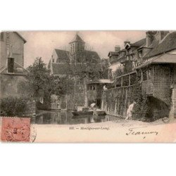 MONTIGNY-sur-LOING: petit étang avec bateaux, bâtiments - très bon état
