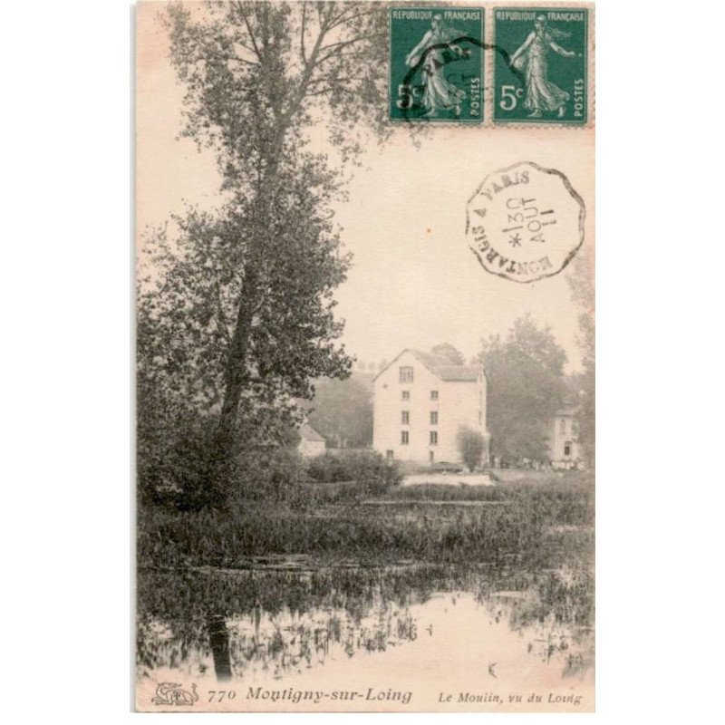 MONTIGNY-sur-LOING: le moulin vu du loing - très bon état