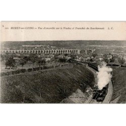 MORET-sur-LOING: vue d'ensemble sur le viaduc et tranchée du bourbonnais - très bon état