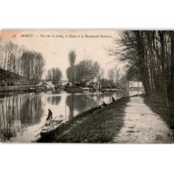 MORET: vue sur le loing, le canal et le restaurant robinson - très bon état