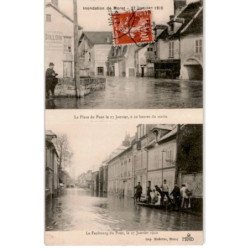 MORET-sur-LOING: inondation de moret 27 janvier 1910 la place du pont le faubourg du pont - très bon état