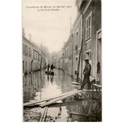 MORET-sur-LOING: inondation de moret 27 janvier 1910 la rue de la pêcherie - très bon état