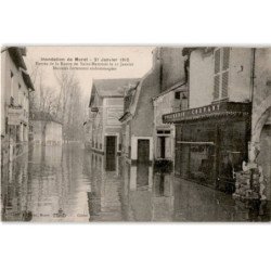 MORET-sur-LOING: inondation de moret 27 janvier 1910 entrée de la route de saint-mammès le 22 janvier - très bon état