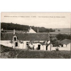 NERONVILLE: chameau de château-landon, vue d'ensemble et route de château-landon - très bon état