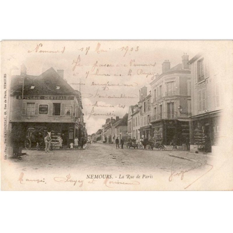 NEMOURS: la rue de paris - très bon état