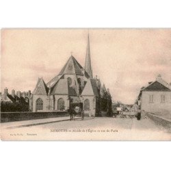 NEMOURS: abside de l'église et rue de paris