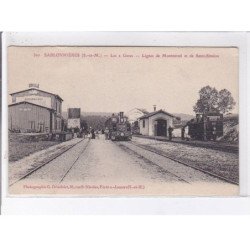 SABLONNIERES: les 2 gares, lignes de montmirail et de saint-siméon - très bon état