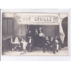 OLLIOULES: carte photo du bar GRAILLE - éditeur de CPA - très bon état