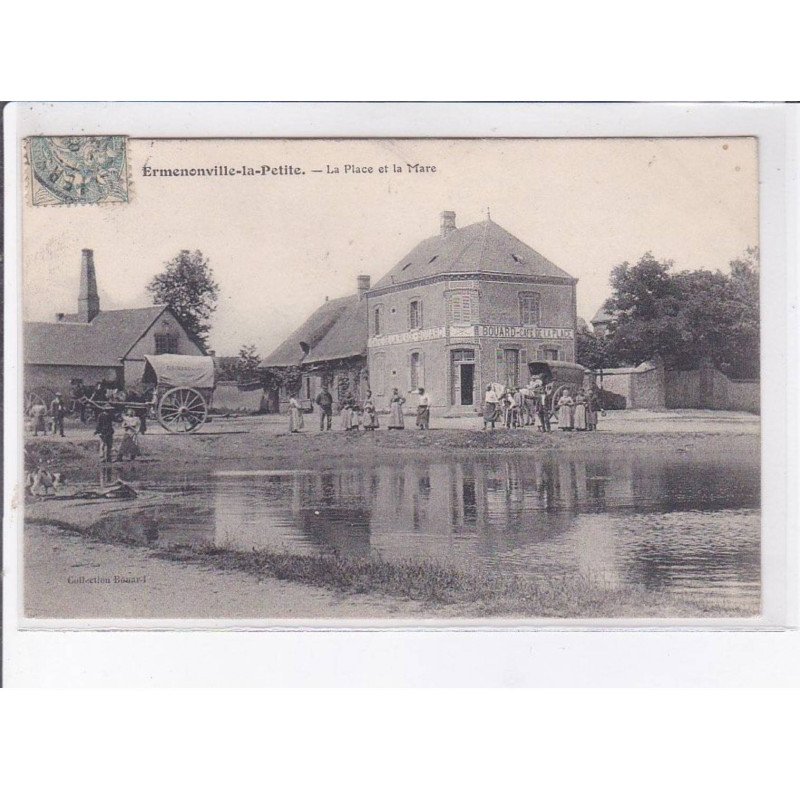 ERMENONVILLE-la-PETITE: la place et la mare - très bon état