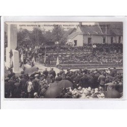 SAINT-FARGEAU: carte souvenir de l'inauguration du, monument aux morts de saint fargeau - très bon état