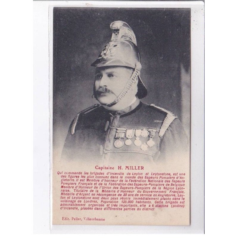VILLEURBANNE: capitaine H. Miller, pompier - très bon état