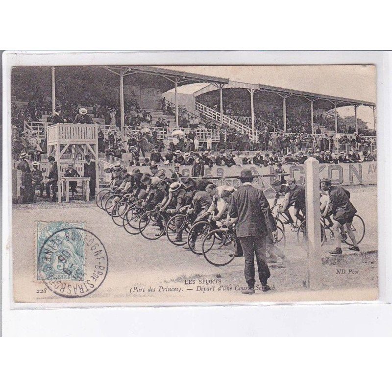 PARIS: les sports parc des princes, départ d'une course - très bon état